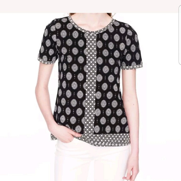 J. Crew Tops - J. Crew Mixed Paisley Print 100% Cotton Blouse XS